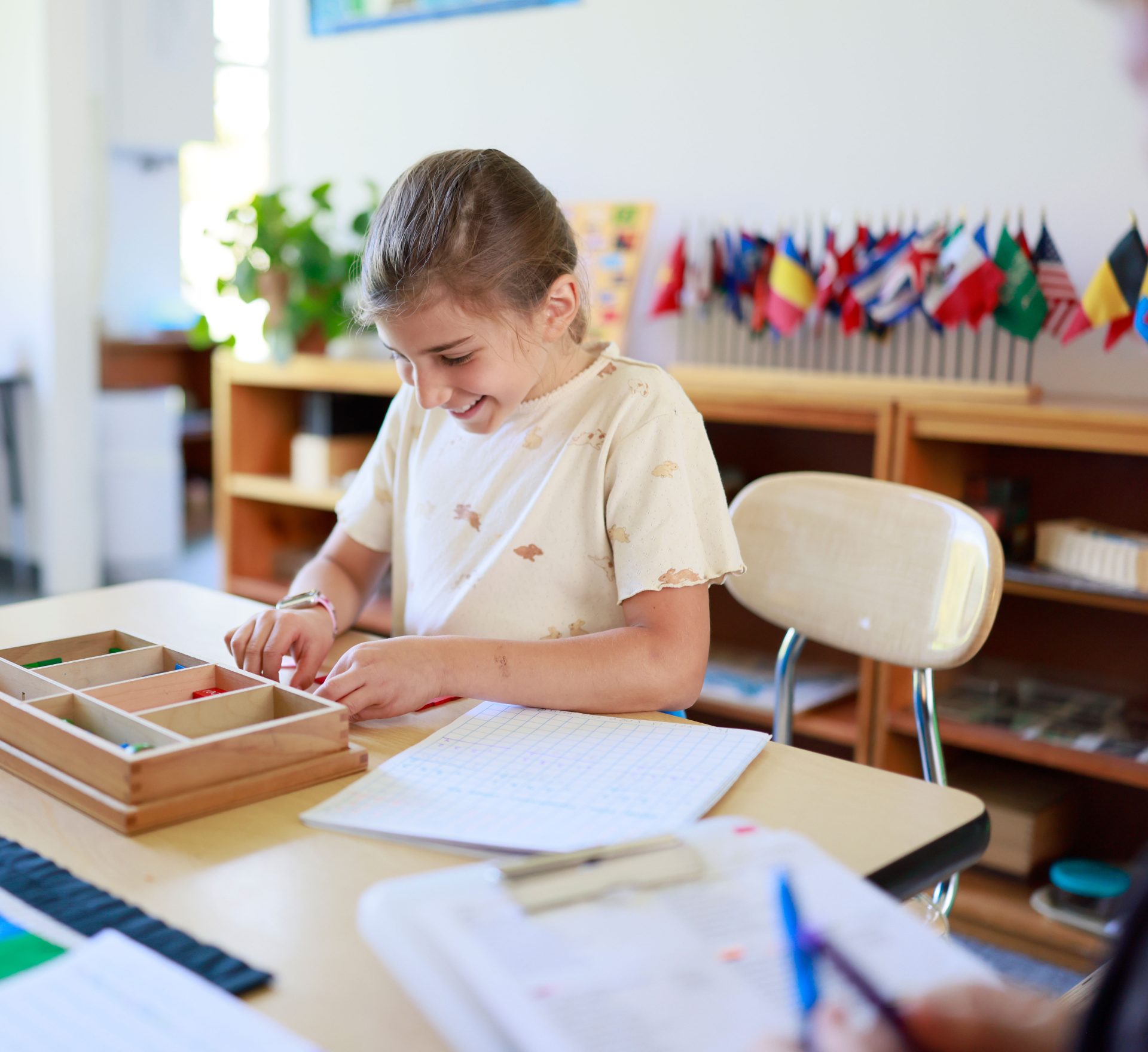 Fraser Woods Montessori students at work